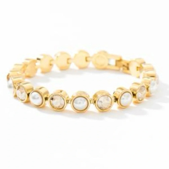 Touchstone Crystal Jewelry - NWOB Touchstone Crystal by Swarovski Golden Treasured Ice Bracelet